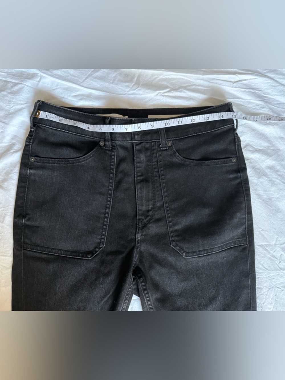 Pilcro and the Letterpress High Rise Black Moto Skinny Jeans Size 30 - Picture 13 of 15